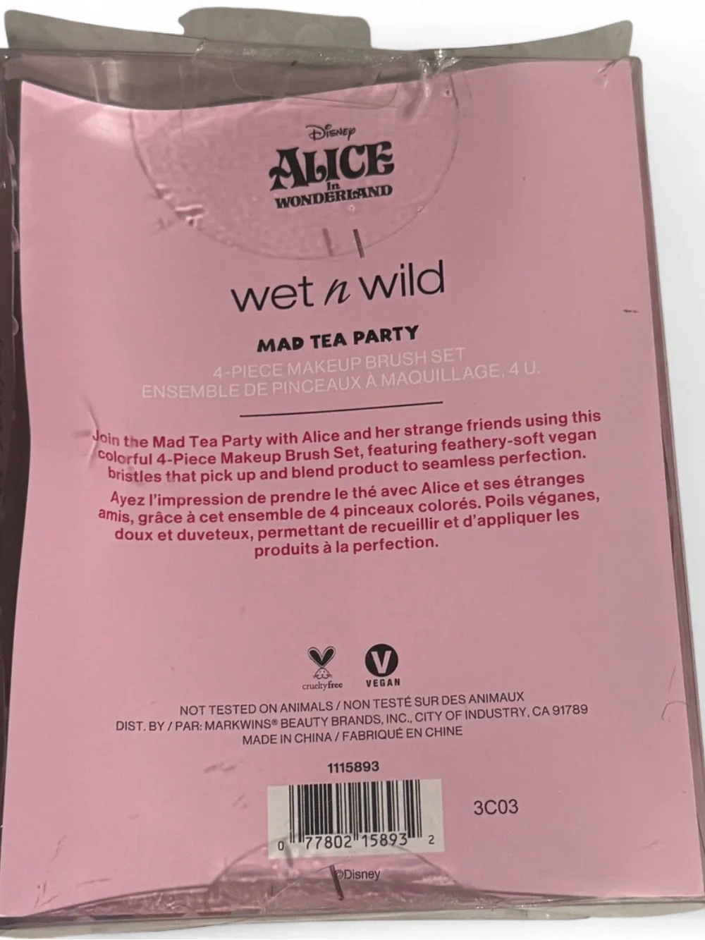 wet n wild Alice in Wonderland Pink Makeup Brush Set